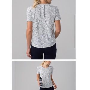 Lululemon Long Distance Short Sleeve Heather Top
